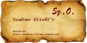 Szafner Olivér névjegykártya