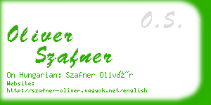 oliver szafner business card